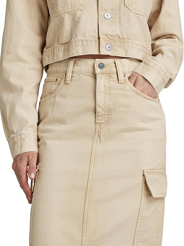 Saia cargo longa Viktoria feminina, bege (areia desbotada pelo sol GD D24386-D491-G553), 29
