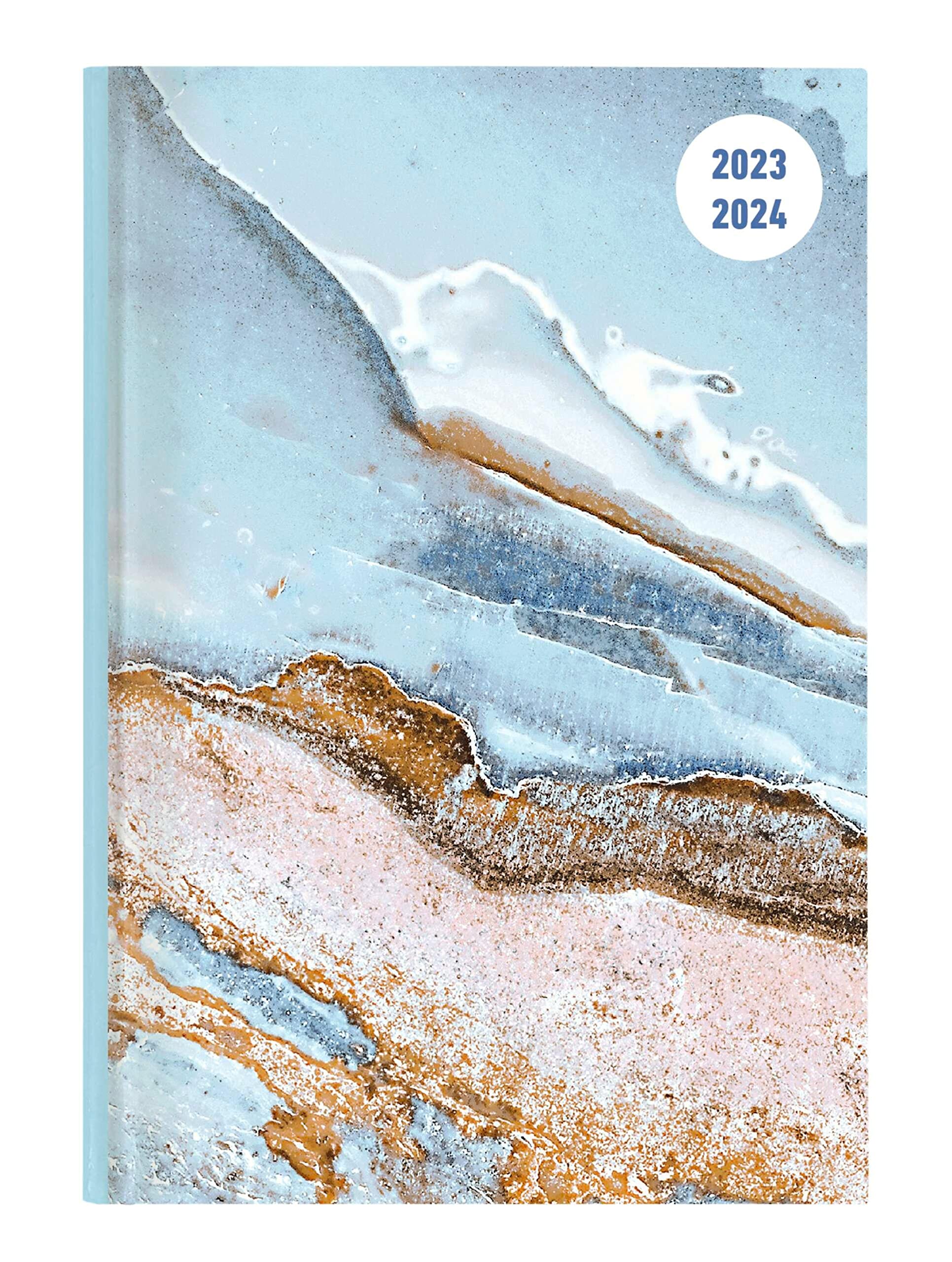 Collegetimer Blue Marble 2023/2024 - Schüler-Kalender A5 (15x21 cm) - Marmor - Weekly - 224 Seiten - Terminplaner - Alpha Edition (Collegetimer A5 Weekly)
