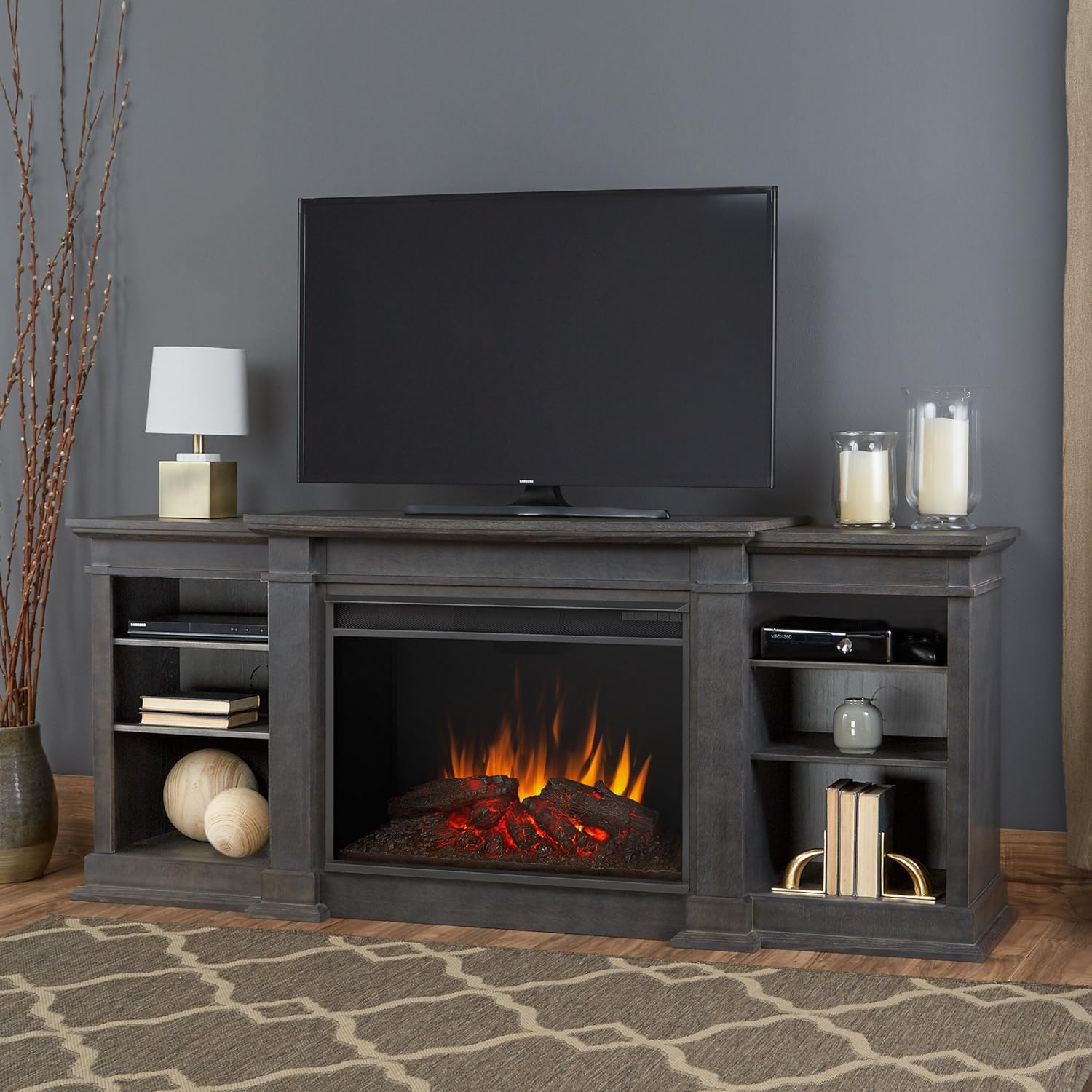 Real Flame Tracey Grand Entertainment Electric Fireplace