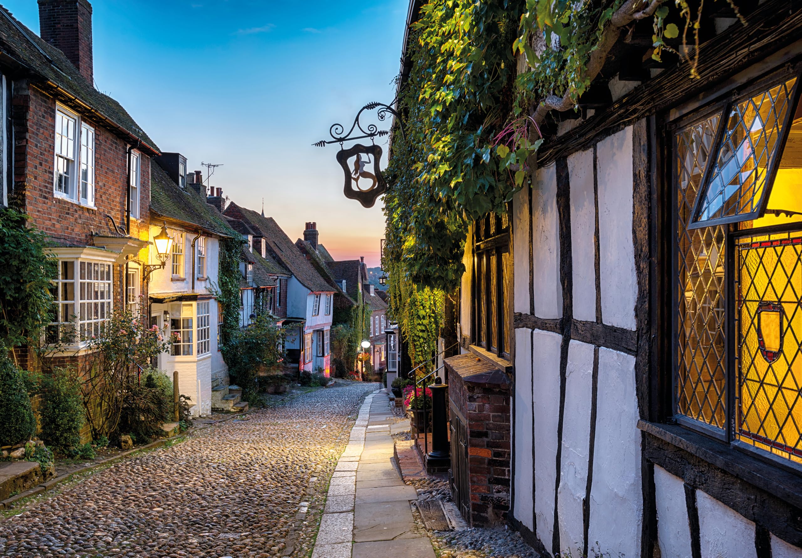 Mermaid Street, Rye 1000 Piece Jigsaw Puzzle; British Landmarks; Eco-Friendly, Gift for Adults & Families