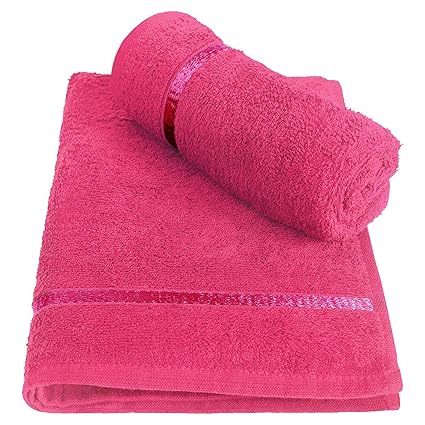 Story@Home 100% Cotton Soft Towel Set of 2 Pieces, 450 GSM - 2 Hand Towels - Pink