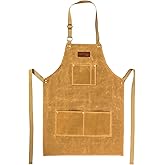 TorxGear Kids Child's Work Apron - Waxed Canvas Tool Apron - Craftsmen Quality Heavy Duty Safety Smock