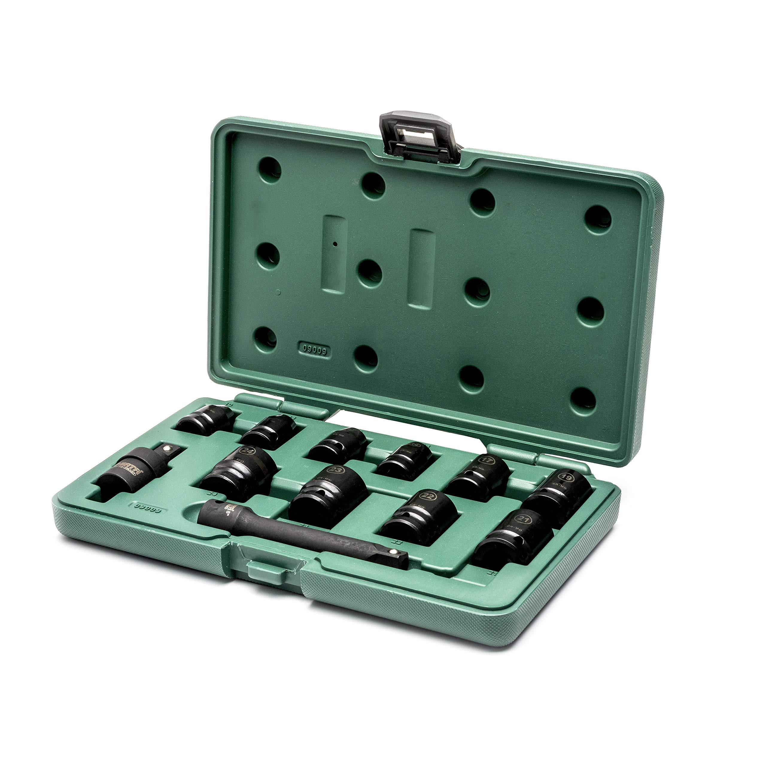 SATA 12-Piece Impact Socket Set, 1/2-Inch Drive