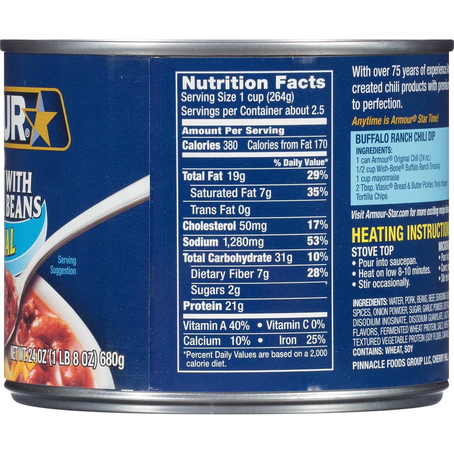 Armour Chili With Beans Nutrition Runners High Nutrition