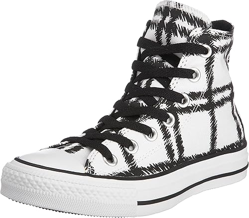 black and white plaid converse