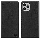 ZZXX for iPhone 12 Pro Max Wallet Case with [RFID Blocking] Card Slot Stand Strong Magnetic Leather Flip Fold Protective Phone Case for iPhone 12 Pro Max Case Wallet(Black-6.7 inch)