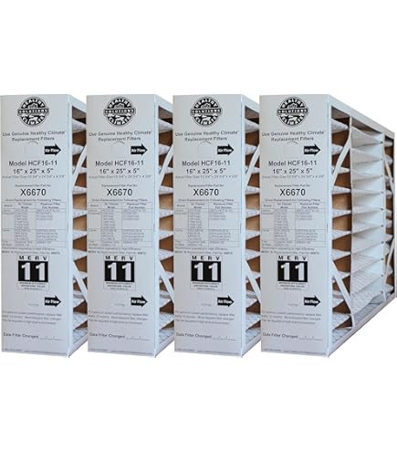 Lennox X6675 X6673 20x25x5 Air Furnace Filter Merv 16 | Merv 15 Alternative 2 Pk - View #2