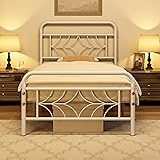 Topeakmart Twin Bed Frames Metal Platform Bed with