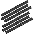 JIUSERLU 6 PCS Black Elastic Bands For Wigs - Adjustable Straps (1 * 12inch)