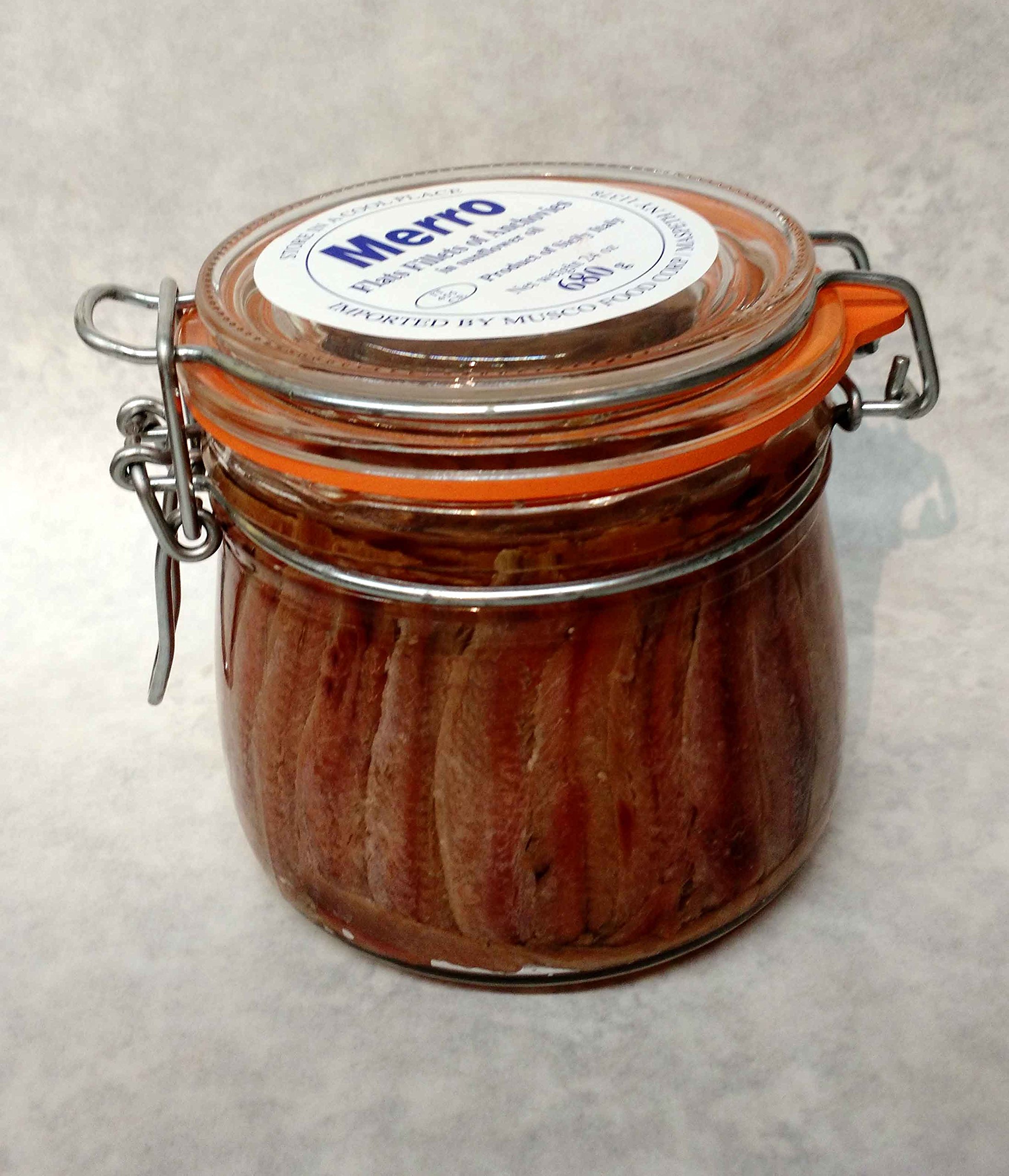 Merro Sicilian Flat Fillets of Anchovies, (1) 8.1 oz