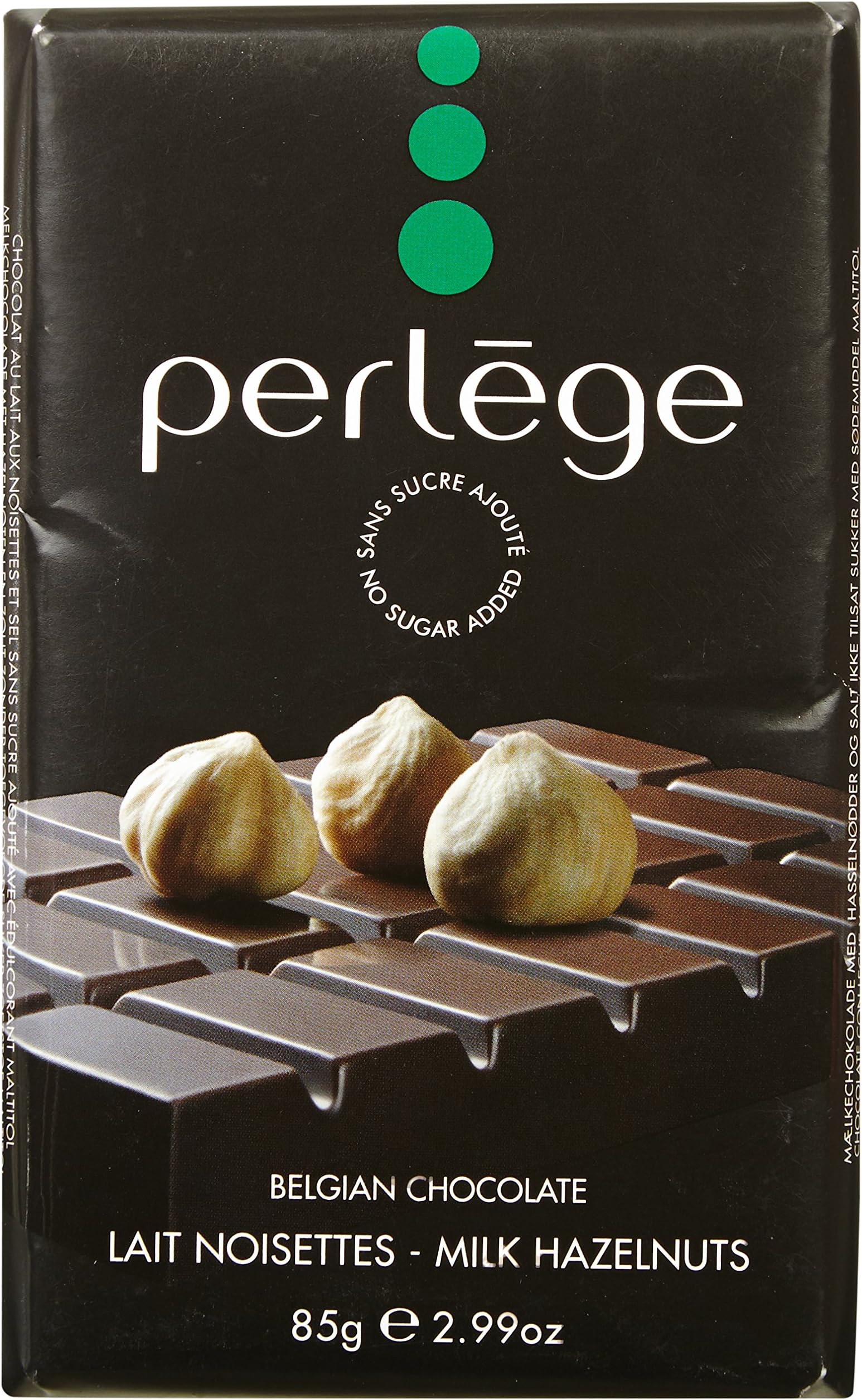 Stevia milk Chocolate with hazelnuts and salt