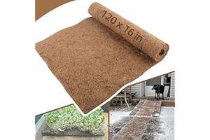 BIOTOLOT Coco Liner Roll - 16x120 inch Natural Coconut Fiber for Planters, Versatile Flower Baskets, Garden Decoration, Animal Pet Pads - Reptile-Friendly, Ideal for Window Boxes and Nesting Boxes