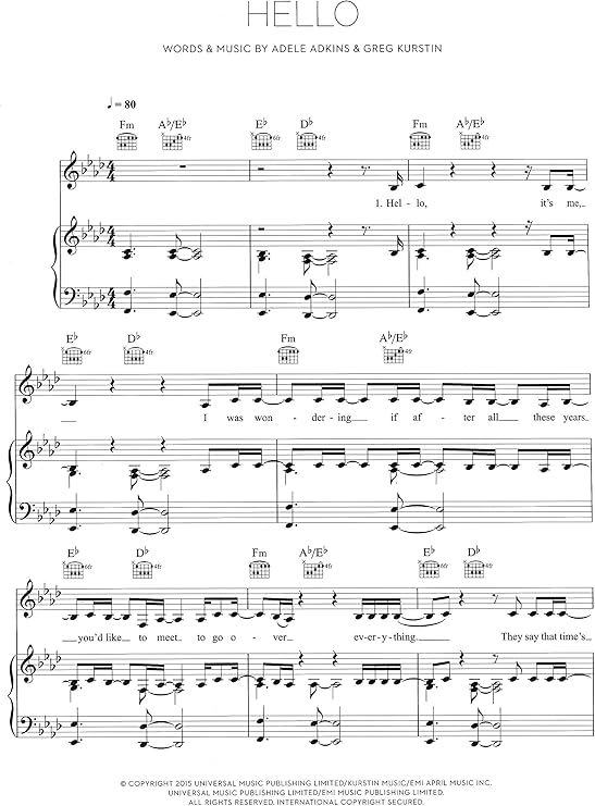 Adele 25 Songbook Fur Piano Vocal Guitar Pvg 11 Brandneue Songs Von Adele Arrangiert Fur Klavier Gesang Und Gitarre Inklusive Hello I Miss You Love In The Dark U A Noten Sheet Music Amazon De