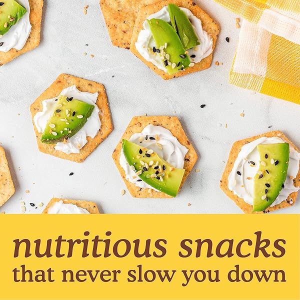 SIMPLE MILLS ORGANIC SEED CRACKERS, EVERYTHING – GLUTEN FREE, VEGAN, HEALTHY SNACKS, PALEO FRIENDLY, 4.25 OUNCE (PACK OF 3)