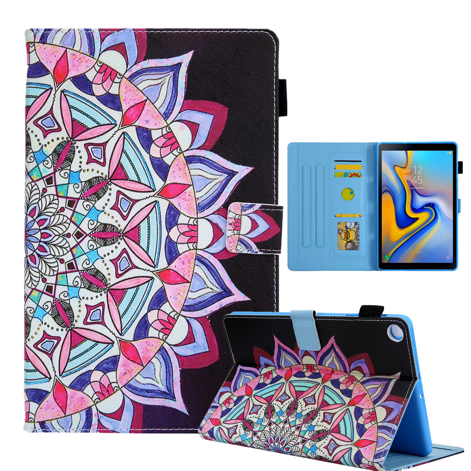 Bspring Case Compatible with Samsung Galaxy Tab A7 10.4" 2020, PU Leather Folio Flip Cover Case Galaxy Tab A7 Stand Wallet Protective Tablet Case Samsung Galaxy Tab A7 T500/T505/T507