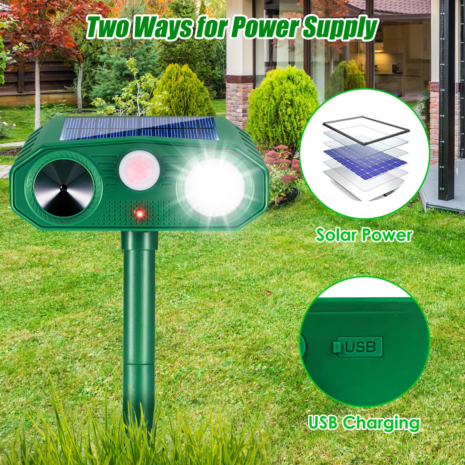 Photo 1 of 2025 Upgraded Solar Ultrasonic Animal