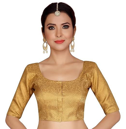 Women's Brocade Stitched Saree Blouse.