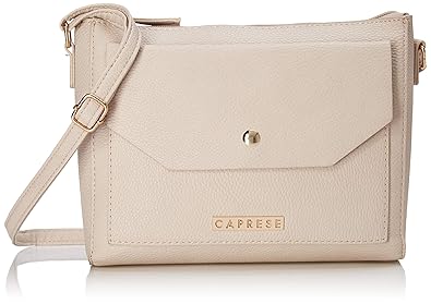 Caprese Glenn Womens Sling Bag (Beige)