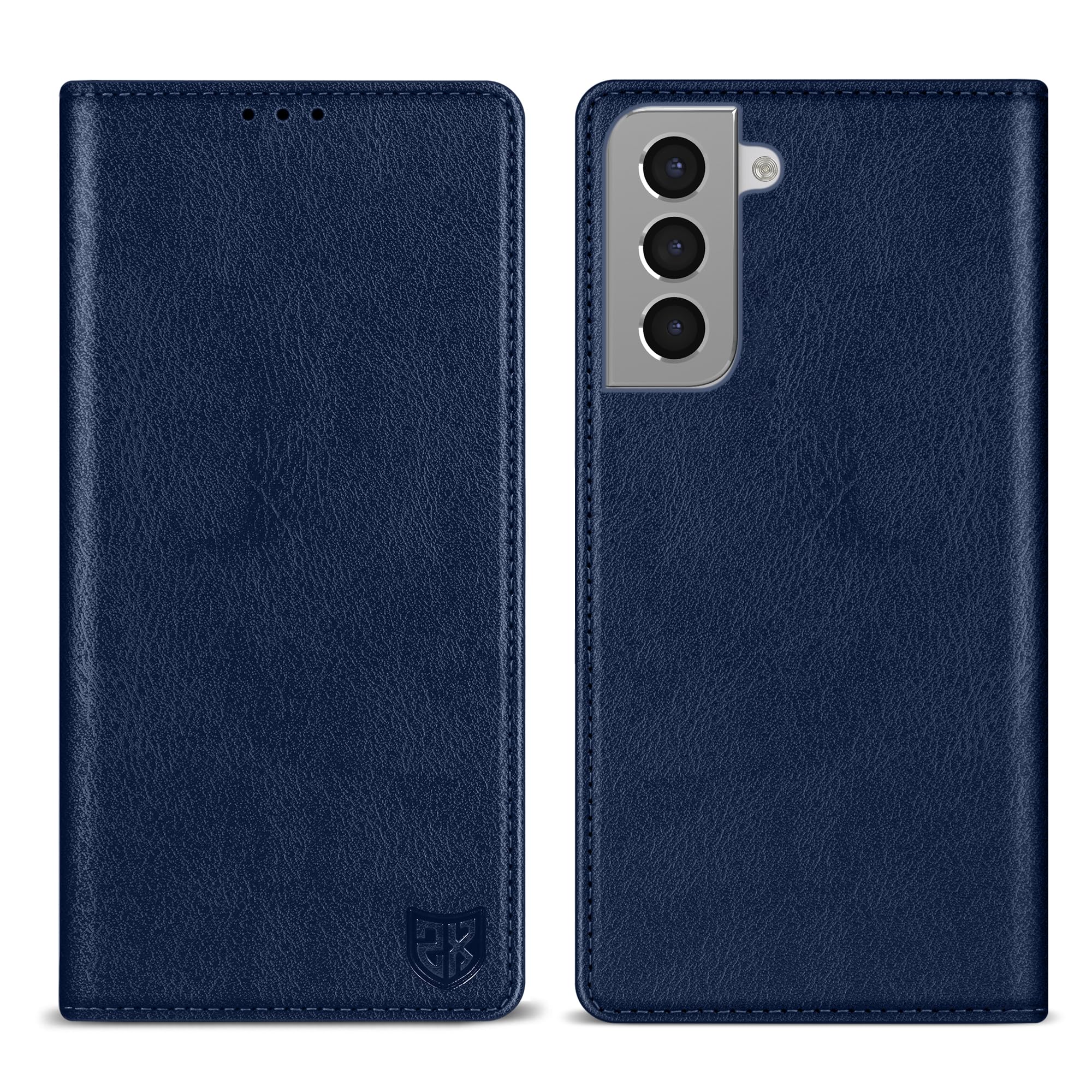 Photo 1 of ZZXX for Samsung Galaxy S21 Wallet Case with [RFID Blocking] Card Slot Stand Strong Magnetic Leather Flip Fold Protective Phone Case for Samsung Galaxy S21 Case Wallet(Blue-6.2 inch)