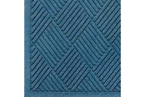 M+A MATTING WaterHog Diamond | Commercial-Grade Entrance Mat with Fabric Border – Indoor/Outdoor, Quick Drying, Stain Resistant Door Mat (Medium Blue, 4' x 8.4')