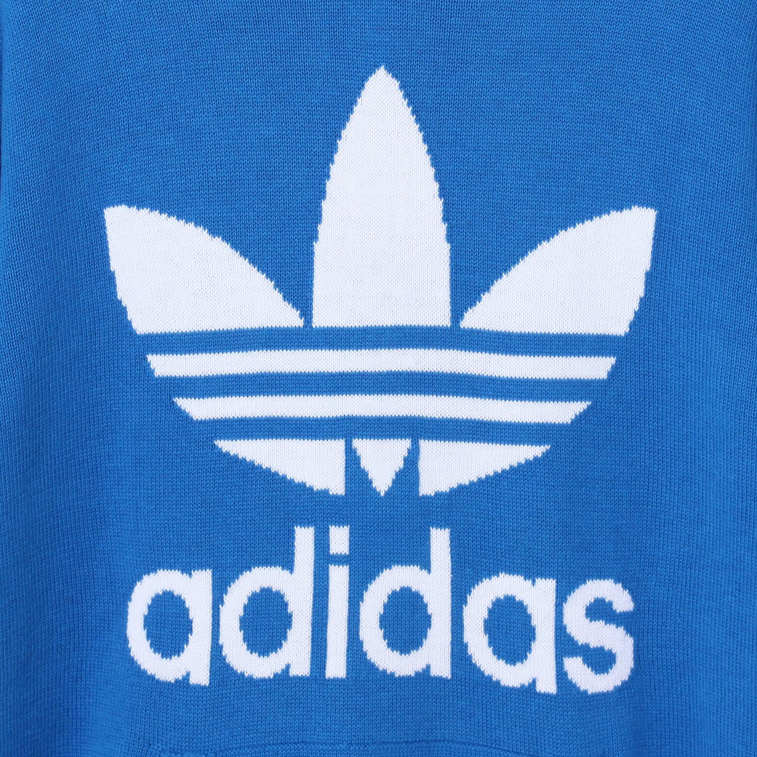 Amazon アディダスオリジナルス Adidas Originals Trefoil ロゴ ニット パーカー ブルーバード 青 X 白 並行輸入品 L トレーナー パーカー 通販