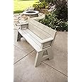 Convert-a-Bench Gen 1 2-in-1 Outdoor Convertible Bench to Picnic Table | Space-Saving, Weather-Resistant Patio Furniture for Yard, Deck, Garden | Easy Assembly & Durable Design - Adobe