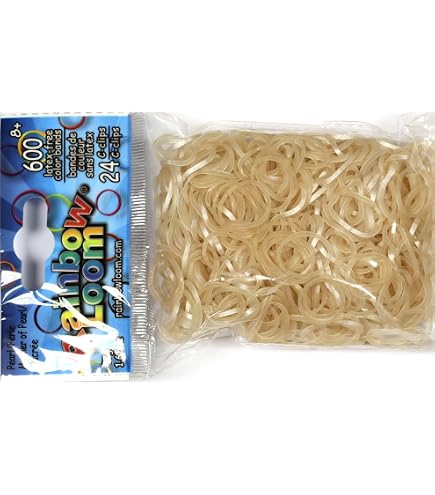 RAINBOW LOOM Glow Blue Rubber Bands With 24 C-Clips (600 Count