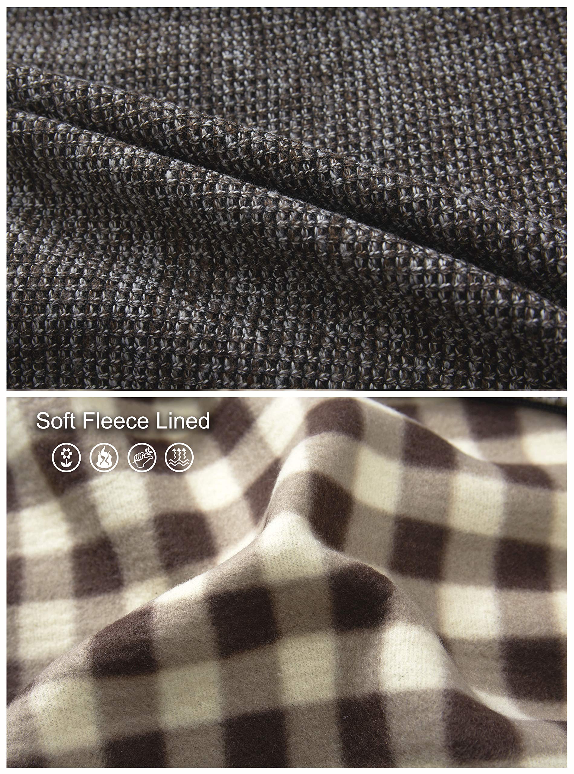 Gioberti Boy's Knitted Full Zip Cardigan Sweater with Soft Brushed Flannel Lining