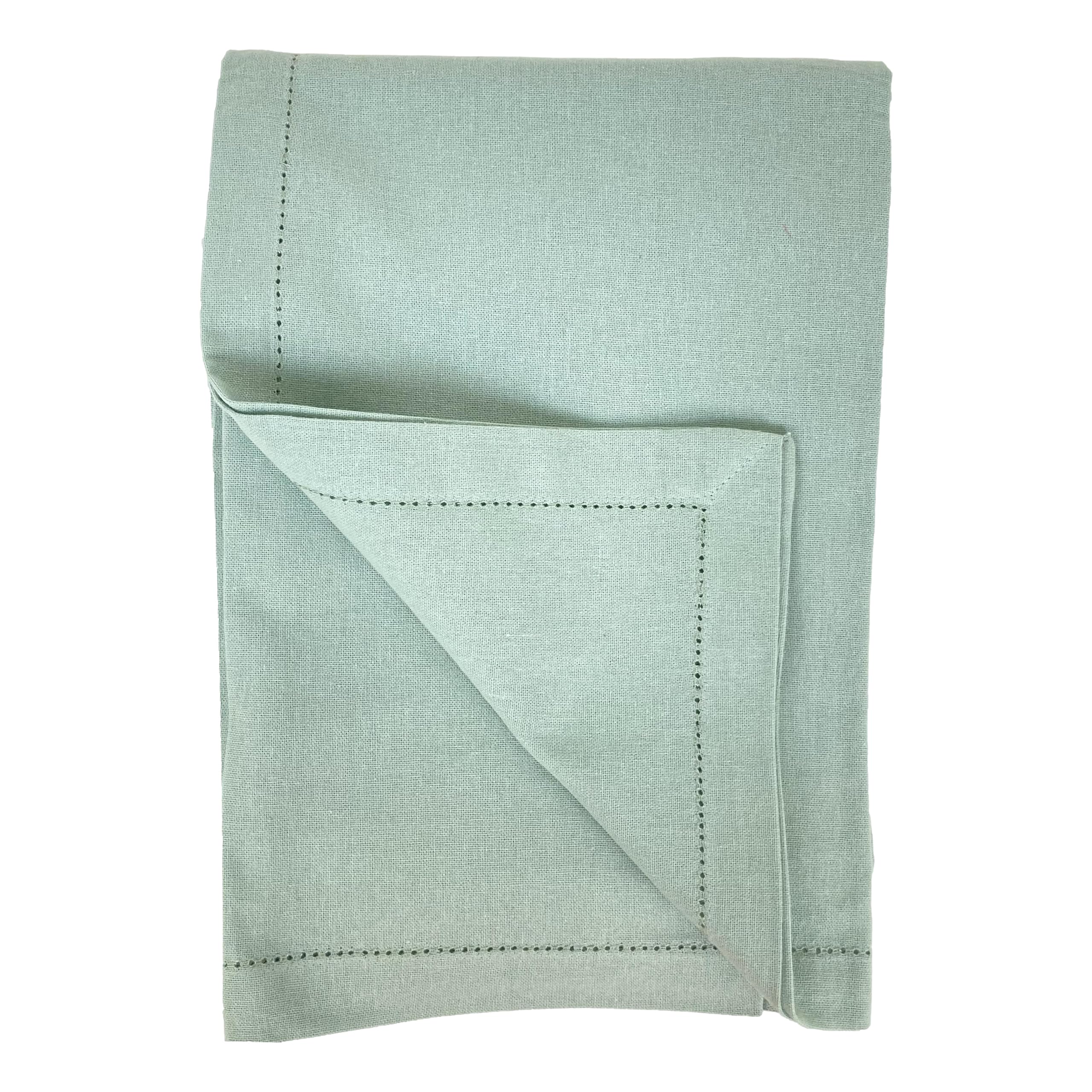 Ragged Rose Cotton Tablecloth for a 6-7 Ft Table - Versatile Table Cloth with Simple Embroidered Hem - Indoor & Outdoor Decor for Living Room, Kitchen, & Garden — image 1