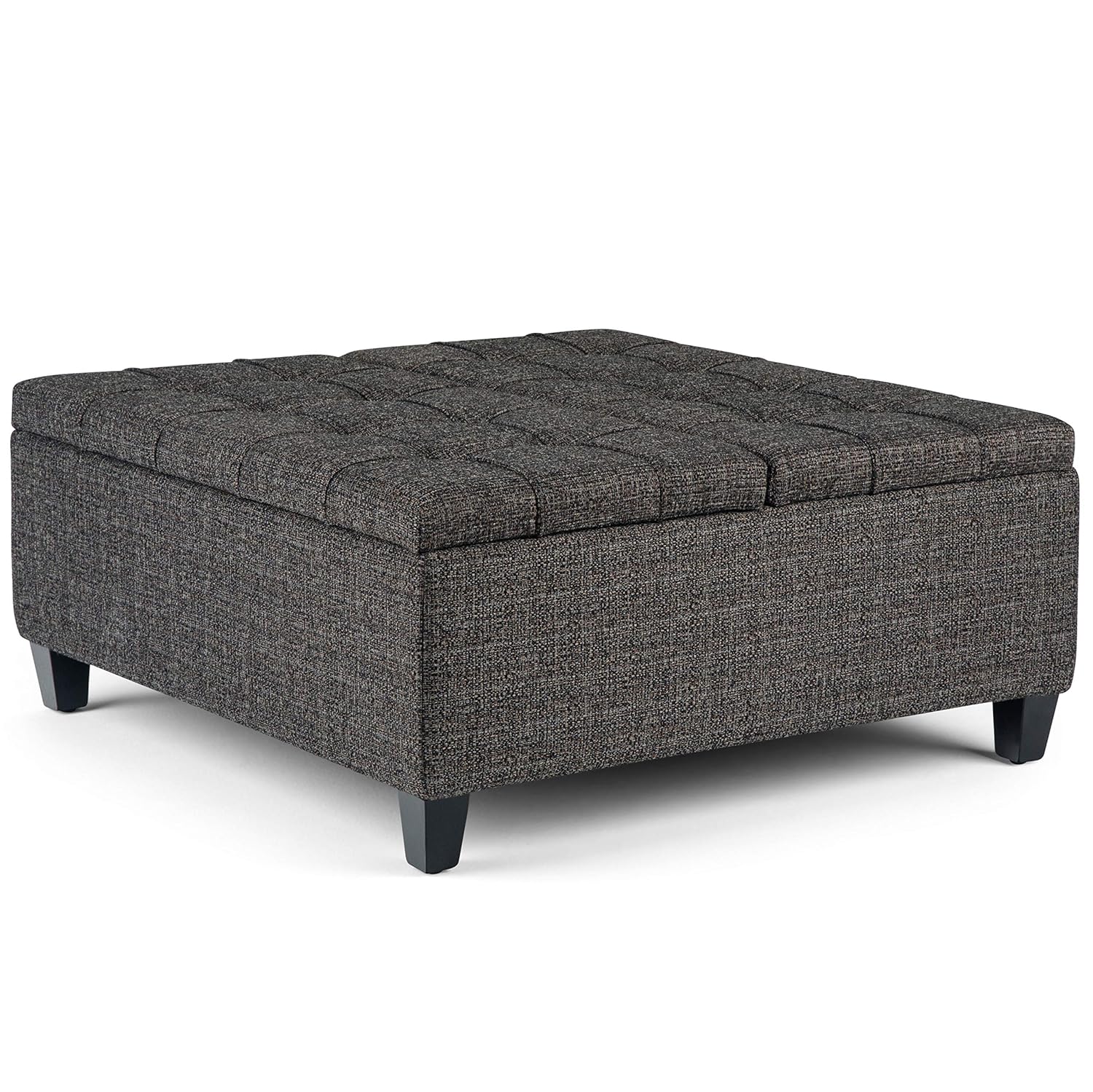 Best pouf square grey ottoman