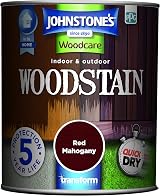Johnstone's Interior Exterior Woodstain Red Mahogany 750ml Weathershield UV