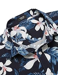 COOFANDY Mens Floral Hawaiian Shirts Tropical
