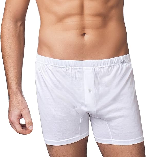 Pezzi Bianco Boxer Uomo Nottingham 100% Cotone Filo Di Scozia
