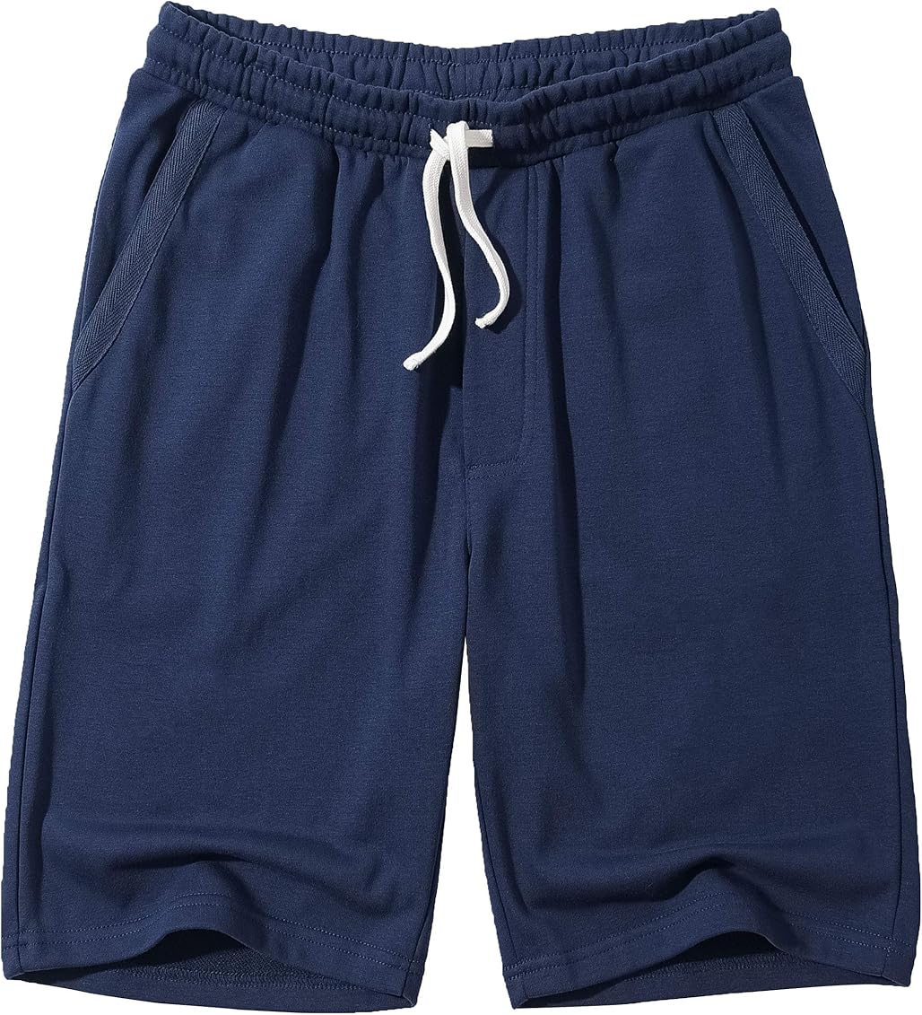 mens elastic waist knit shorts