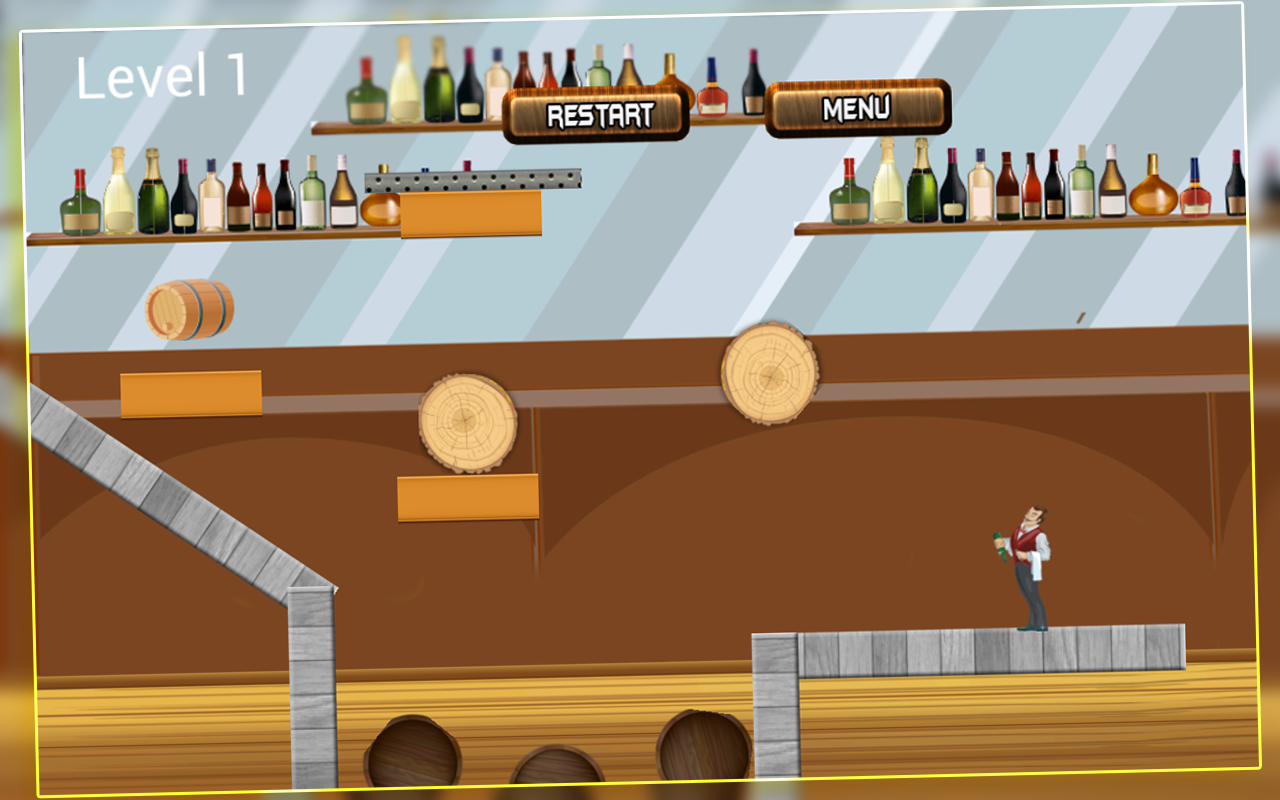 Bar Drinking Game The tavern lounge patron thirsty for beers Gold