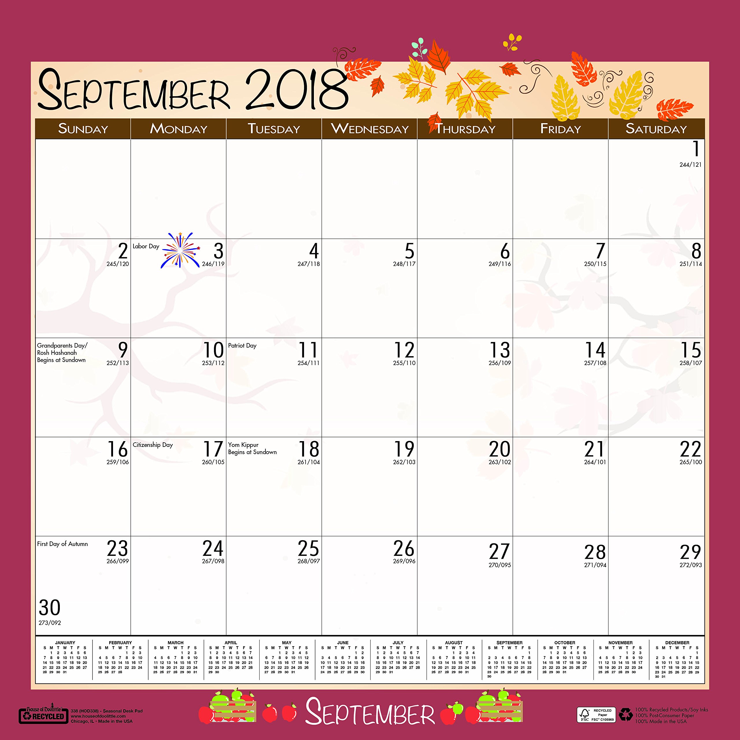 House Of Doolittle 2018 Laminated Wipe Off Wall Calendar - View #11