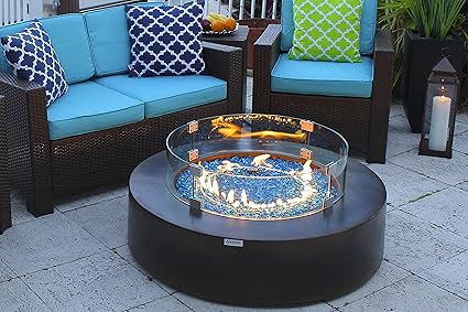 Amazon Com Akoya Outdoor Essentials 42 Round Modern Concrete