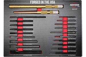 Mayhew Tools 60210F Punch and Chisel Set, 21-Piece with Foam Block