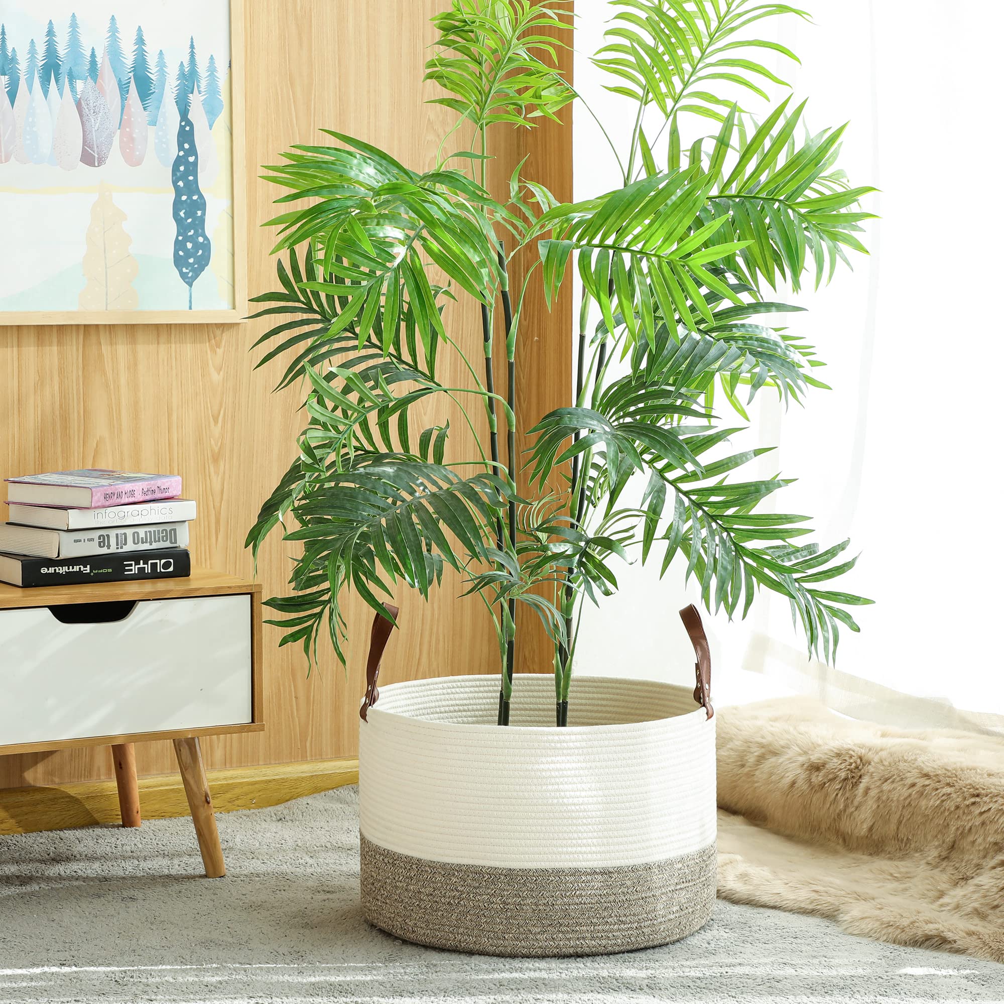 KAKAMAY Large Blanket Basket (20