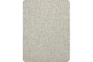 KING MOUNTAIN Coarse Linen Repair Patches, Self-Adhesive Linen Fabric Patches, 8X11 inch Extra Size, Multi Color, Can be Used for Linen Sofa Repair (8" x 11",Cream-Gray 1.0)