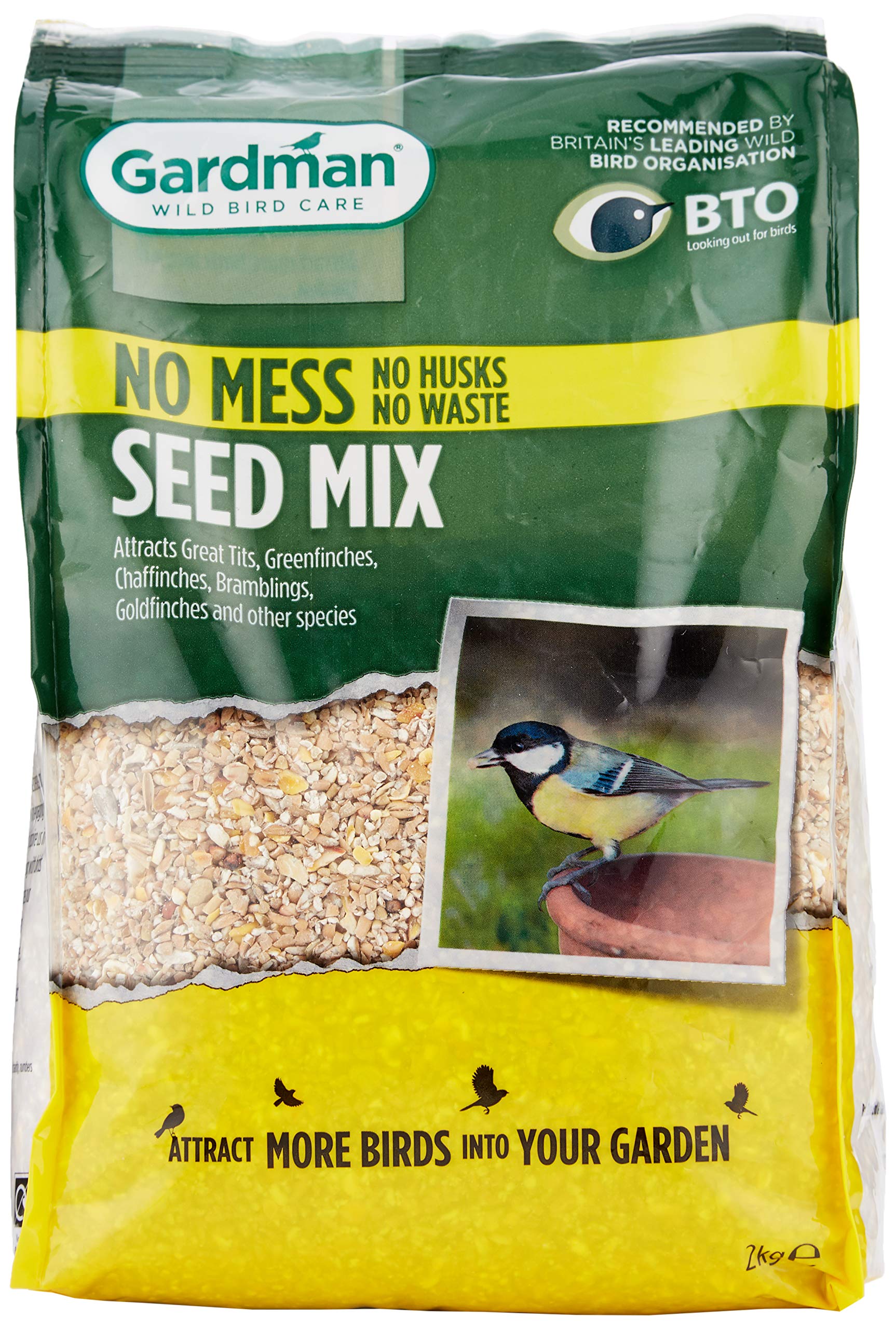 Gardman A06535 No Mess Seed Mix, Natural, 2 kg