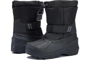 MORENDL Kids' Snow Boots Insulated Waterproof Fur Lined Warm Anti-Slip Winter Shoes for Boys and Girls Outdoor Walking(Toddler/Little Kid)