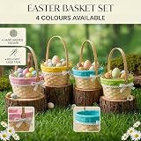 Wickerfield Wicker Easter Basket Kids Pink Floral 8.5in Wide 4.5in Tall view 7