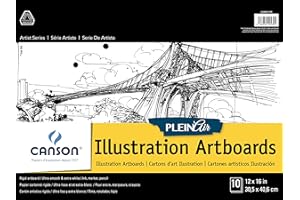 Canson Artist Series Plein Air Illustration Paper, Fold Over Art Board, 12x16 inches, 10 Sheets - Artist Paper for Adults and