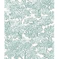 Chesapeake 3115-12545 Spinney Toile Wallpaper, Teal - Amazon.com