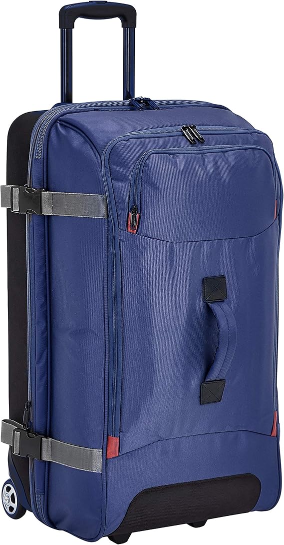 Amazon Basics - Borsone da viaggio con ruote, Blu: Amazon.it: Abbigliamento