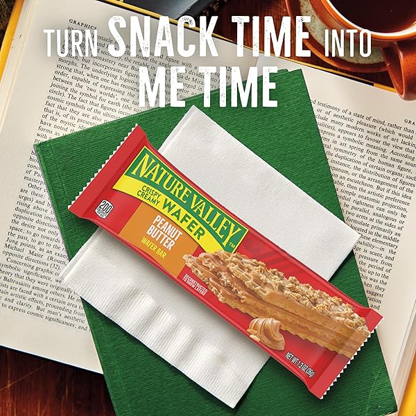 NATURE VALLEY CRISPY CREAMY WAFER BARS, PEANUT BUTTER, 4G PROTEIN, 5 BARS, 6.5 OZ (PACK OF 6)