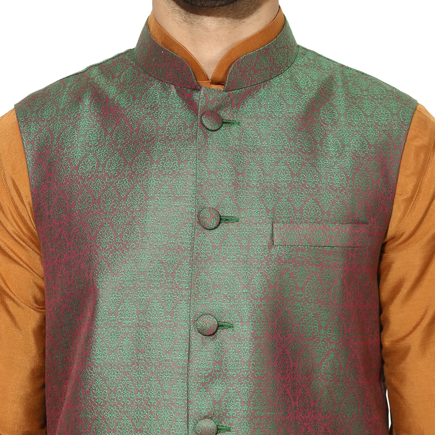 kisah benarasi cotton silkself designwaistcoat for for men's