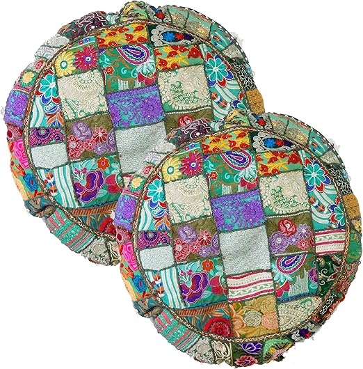 Amazon Com Iinfinize 2 Pc Vintage Cushion Cover 32 Round Floor