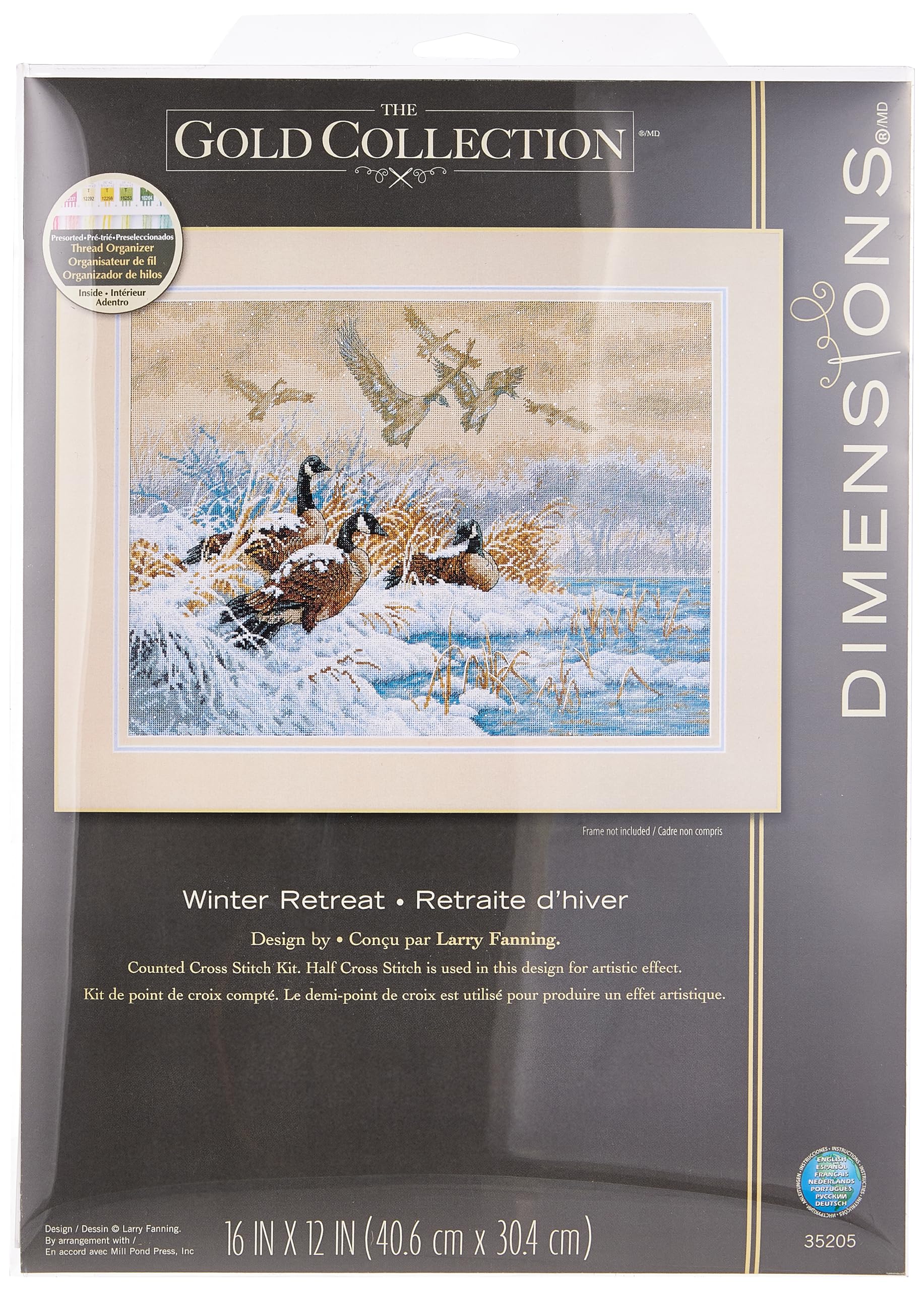 Dimensions Winter Retreat Counted Cross Stitch, Polyester blend, Multicoloured, 30 x 41 x 0.2 cm — image 1